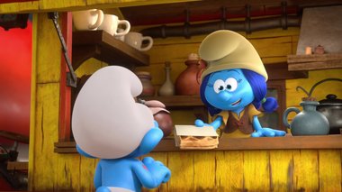 S01 E26 : La guerre des gaufres — Les Schtroumpfs  