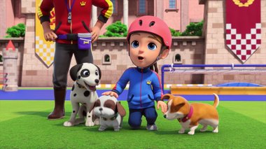 S07 E03 : Trois chiots à l'école — Super Wings
