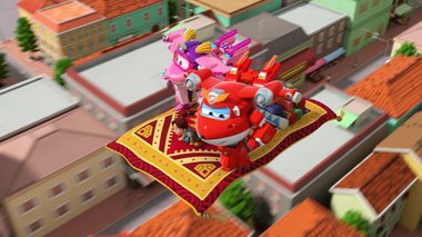 S07 E10 : Le tapis volant — Super Wings