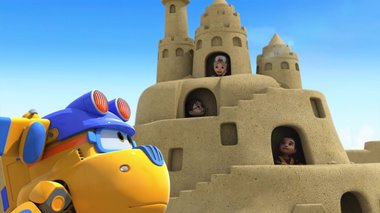 S03 E15 : Le gigantesque château de sable — Super Wings