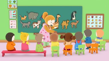 S04 E03 : A la queue-leu-leu — T'choupi à l'école