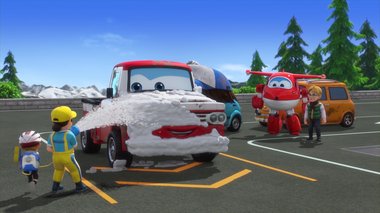S06 E11 : Jett, laveur de voitures — Super Wings