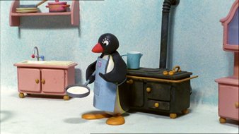 Pingu et Pinga font des crêpes